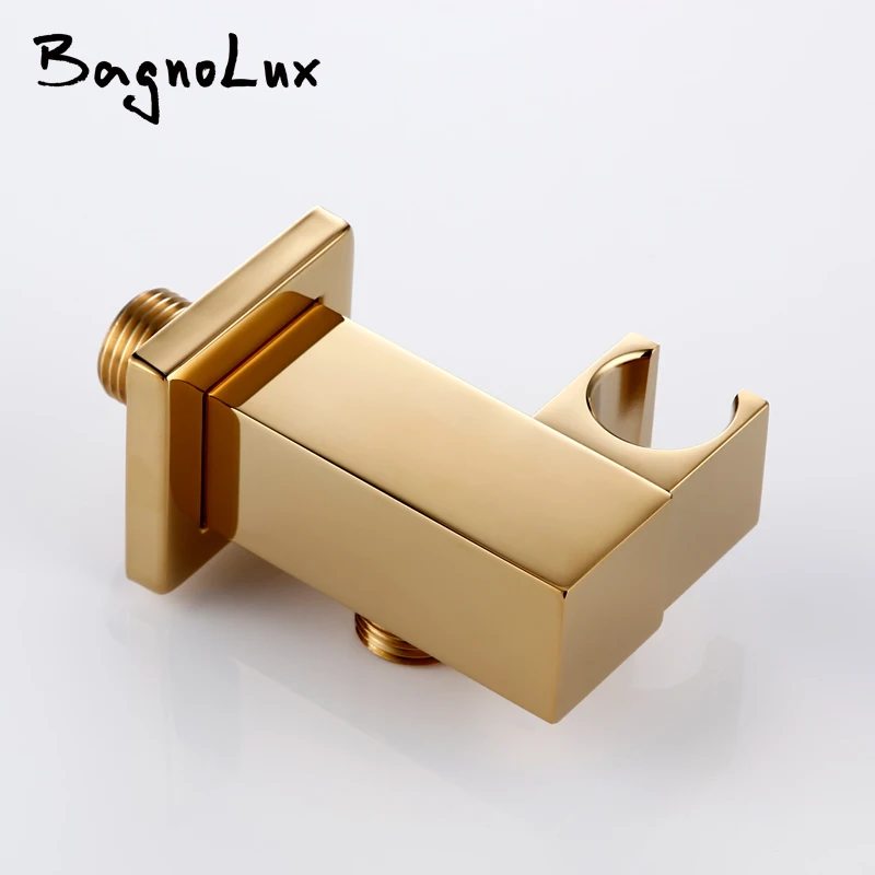 Полированный глянцевый Золотой держатель для душа настенный аксессуары ванной и
