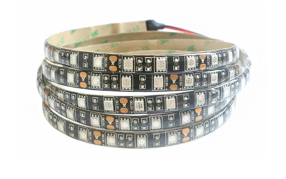 12V Черный PCB УФ светодиодный светильник 5050 SMD водонепроницаемый ночной рыболовный Ультрафиолетовый гибкий светодиодный ленточный светильник имплицитно Вечерние