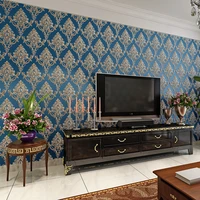 papier peint european damask wall papers home decor flower blue wallpaper roll for living room bedroom walls mural 3d behang