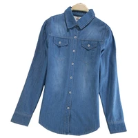 add new size s 3xl cowboy pure cotton blue joker loose coats european women long sleeve denim shirts x long