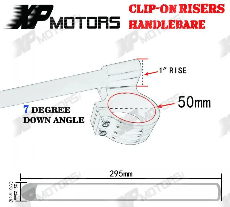 Высокое качество мотоцикл 50 мм заготовки 1 &quotRiser Clip на руль для Yamaha YZF R1 R6 R6S FZ1 FZ6