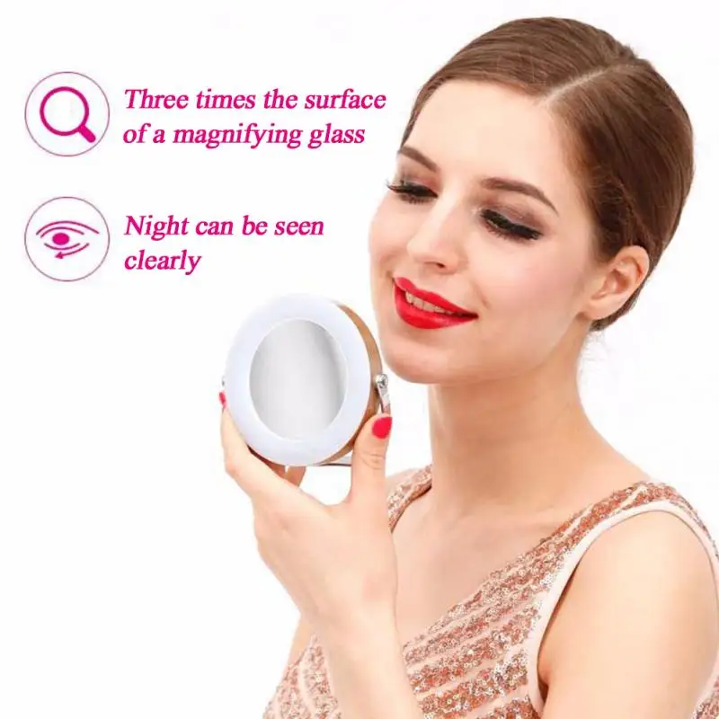 Новый 3X увеличительное зеркало косметическое светодио дный присоска-замок яркий