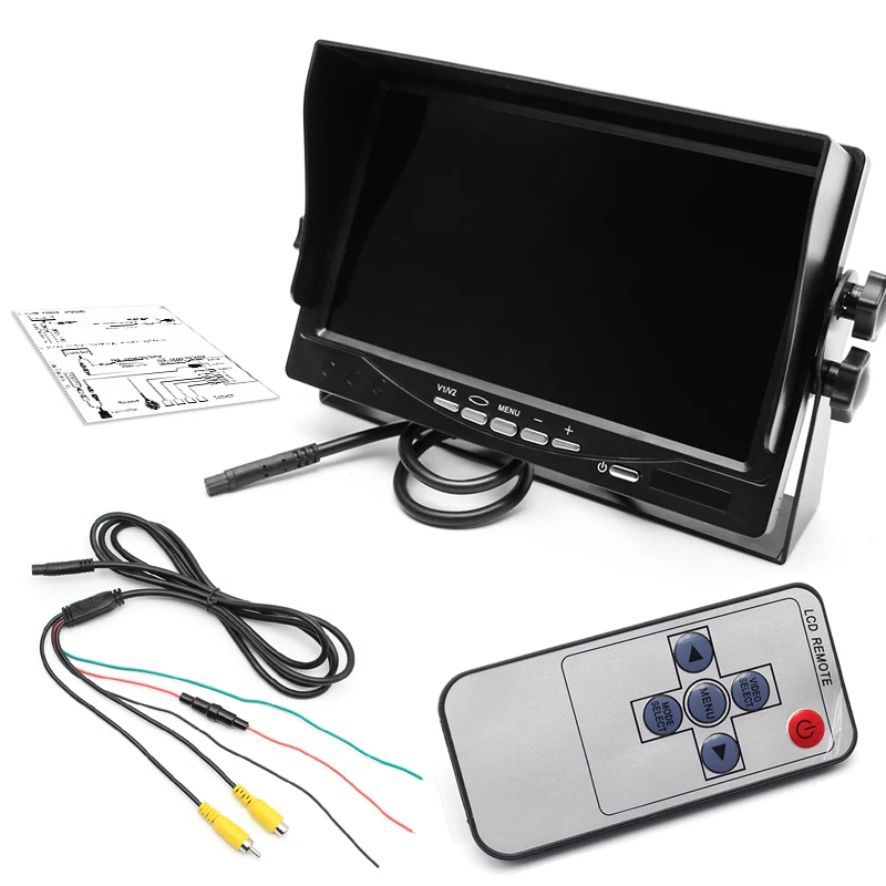 GreenYi Грузовик Автобус HD7 inch TFT ЖК монитор парковки поддержка 12 V 24 RCA соединение и