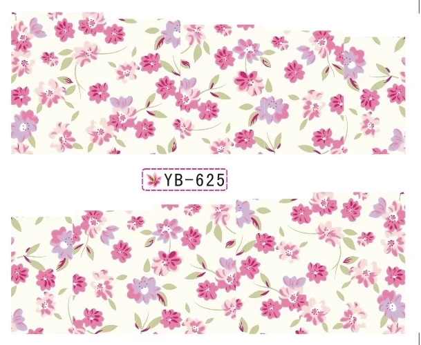 

Nail Sticker Water Transfers Stickers Nail Decals FLORAL ORCHIS NARCISSUS CHRYSANTHEMUM YB625-636