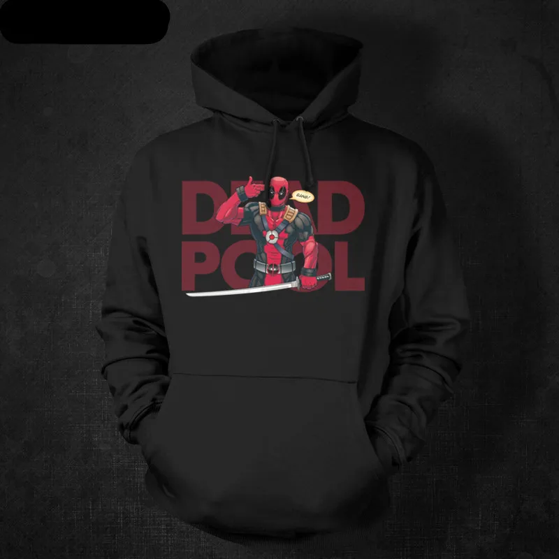 Мужская толстовка с капюшоном deadpool красный и черный костюм для взрослых одежда