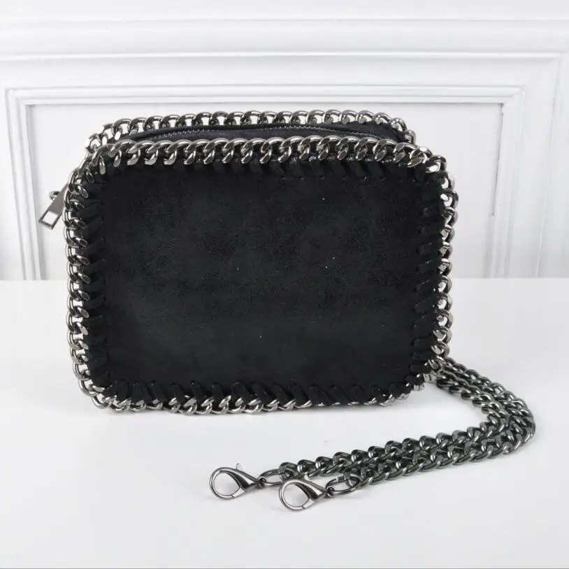 Eusnu Моды Цепи Края шутник Немного хлеба Женщины сумку Crossbody сумки На Ремне Кожаные