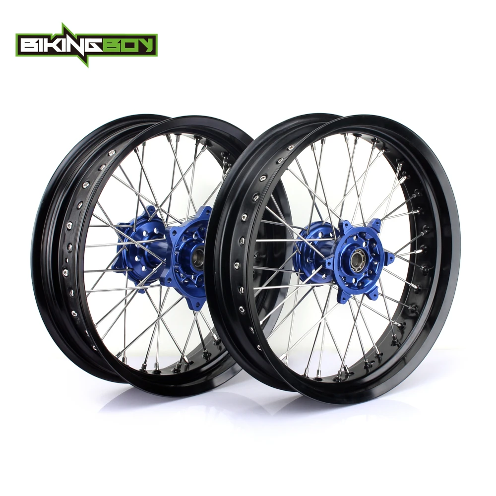 BIKINGBOY 17 &quotSupermoto для YAMAHA Колесный комплект ступицы обода YZF 250 450 YZ250F YZ450F YZ F 250F 450F 09 10