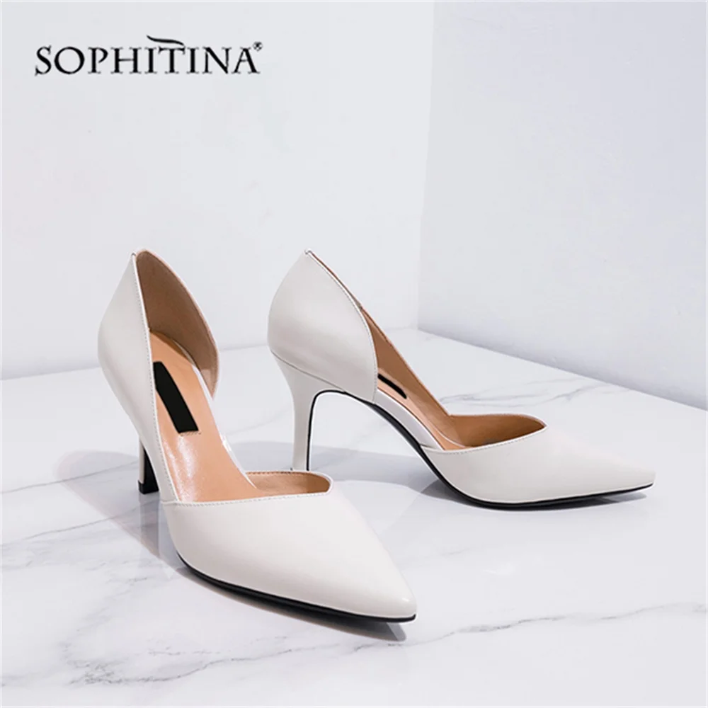SOPHITINA/элегантные женские туфли лодочки Пикантные на очень тонком каблуке с