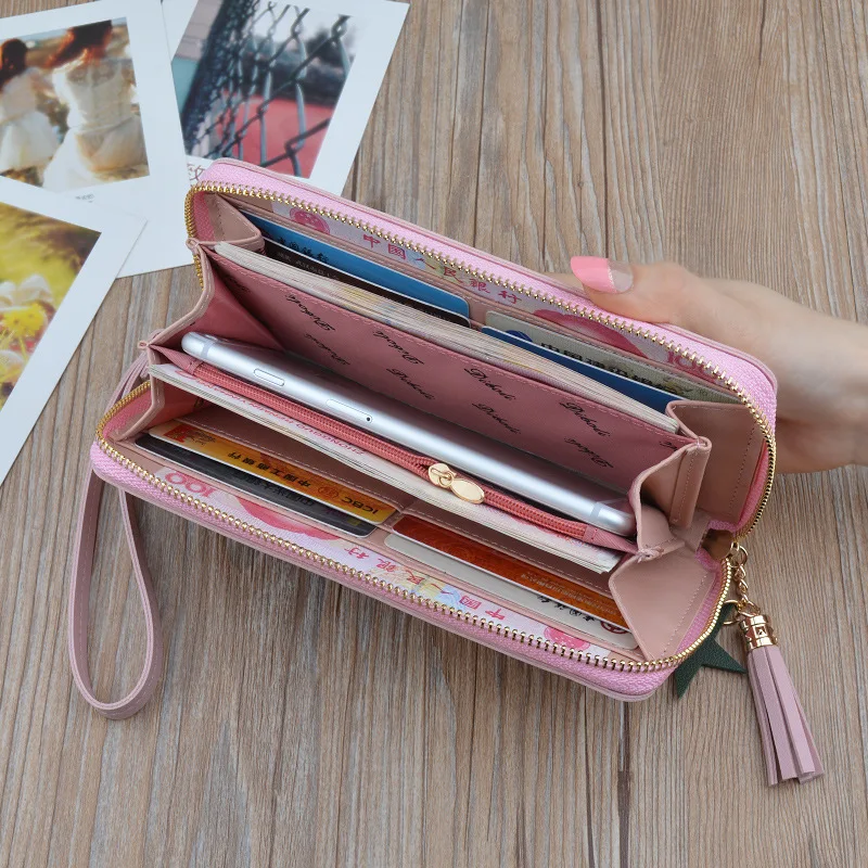 2019 New Ladies with Women Wallets Female Students Korean Version of The Tassel Zipper Multifunctional Long Capacity Money Clip | Багаж и