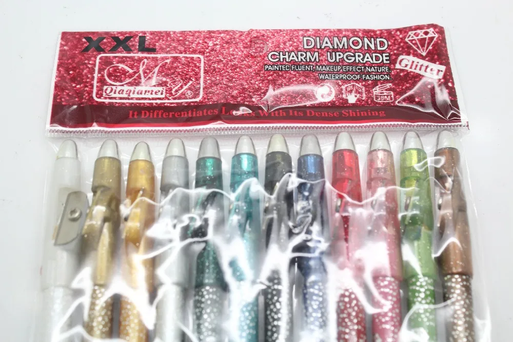 Подводка для глаз Профессиональная подводка темно синий блеск с точилкой 12