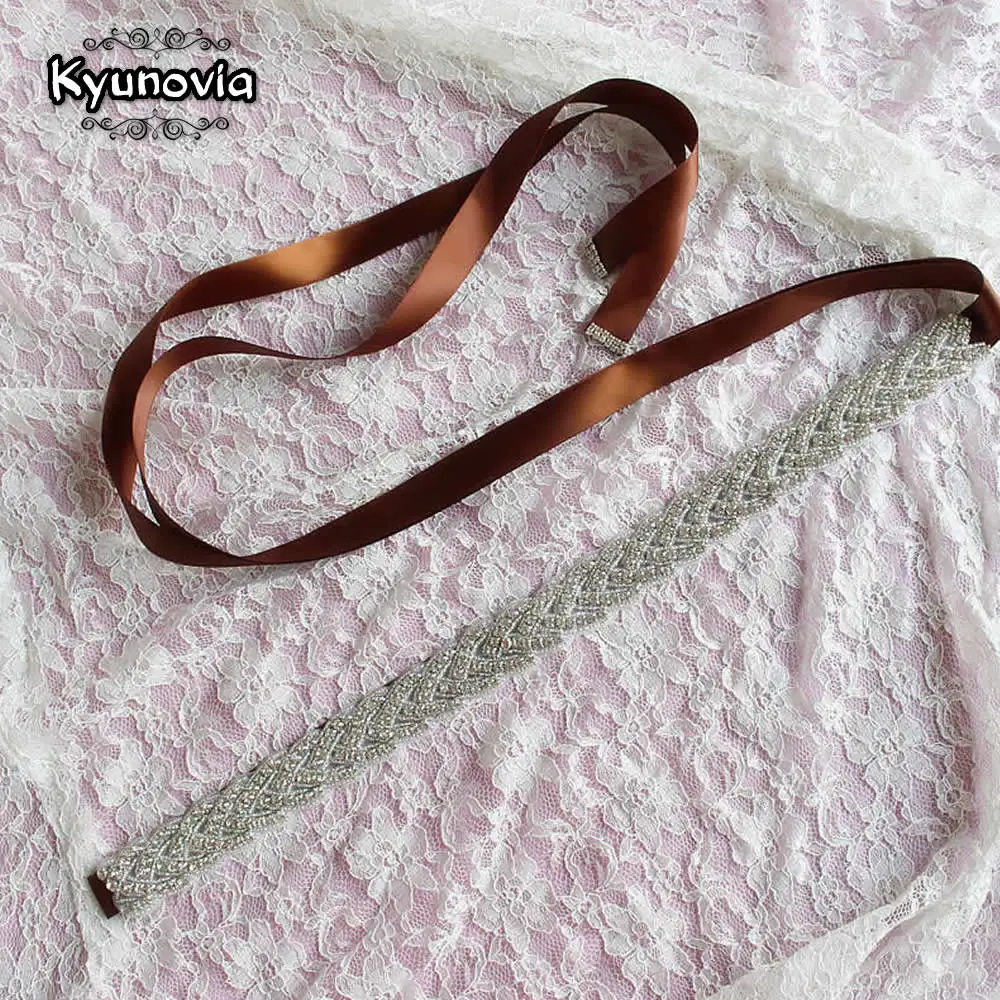 Свадебный пояс с кристаллами Kyunovia со стразами для выпускного вечера свадебный
