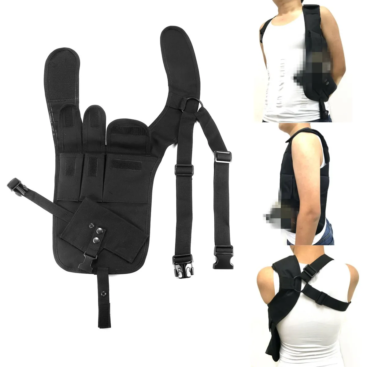 Tactical Anti Theft Secret Agent Bag Multifunction Underarm Shoulder Bag Wallet Armpit Case Men Security Bag Travel Outdoors
