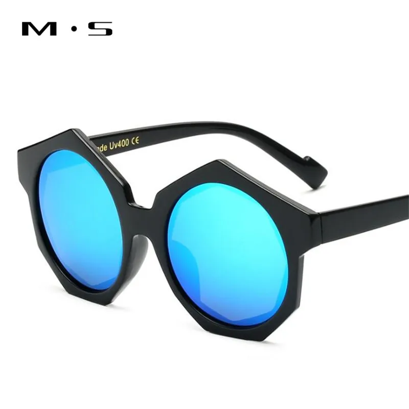 Женские и мужские круглые солнцезащитные очки MS винтажные дизайнерские с