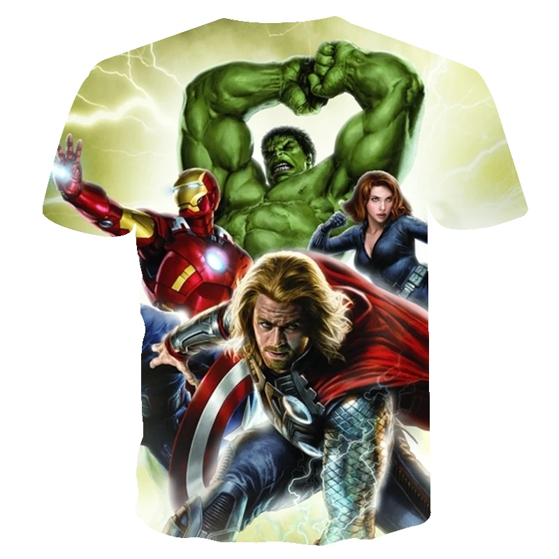 2018 t shirt men Avengers Alliance Black Widow Spider-Man Raytheon Mens Womens t-shirt Iron Man T shirts summer tops Tees | Мужская