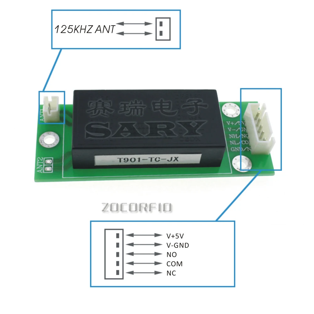

RFID relay control board DC5V access control board EMID 125Khz proximity card module normally open normally closed control board