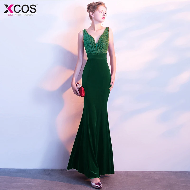 Новое Элегантное Длинное бордовое вечернее платье со стразами vestido de festa