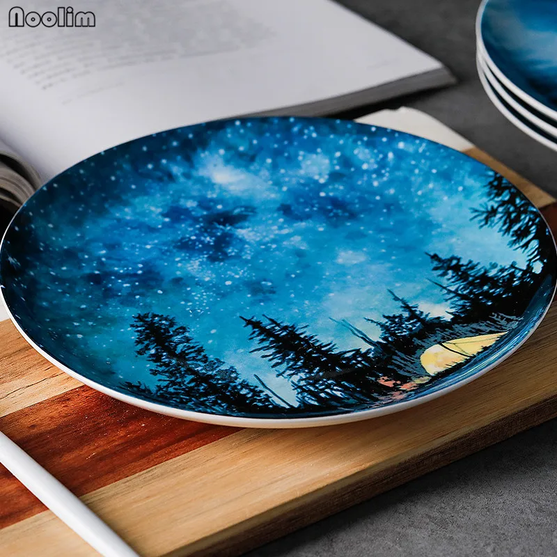 Фарфоровая тарелка для завтрака 8 дюймовая подарочная посуда домашнее украшение