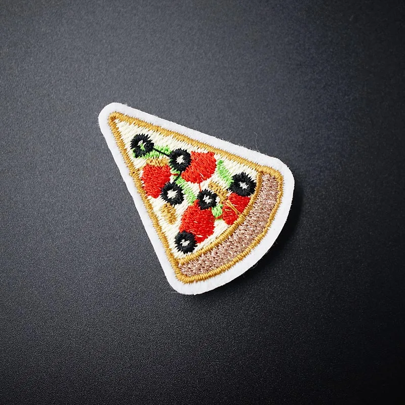 Pizza (Size:3.3X4.4cm) DIY Cloth Badges Mend Decorate Patches Jeans Bag Clothes Apparel Sewing Decoration Applique | Дом и сад