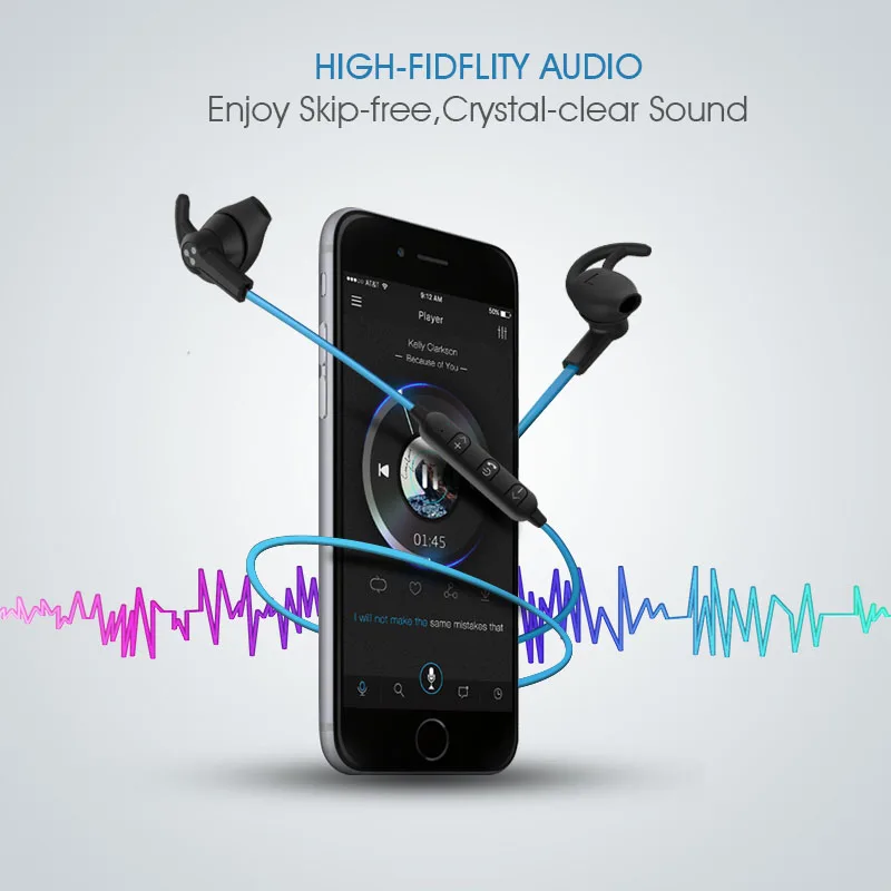 Слог SF801 Bluetooth V4.2 наушники Спортивная Беспроводная гарнитура стерео для телефона Android IOS слог SF801 с микрофоном