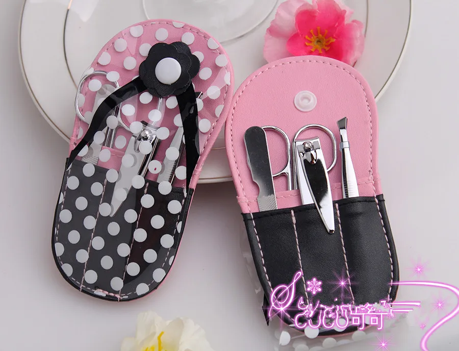 

Wedding party favor presents for guests - traditional Flower Flip-Flop Manicure Set Pedicure Set Gift nail care set 80sets/lot