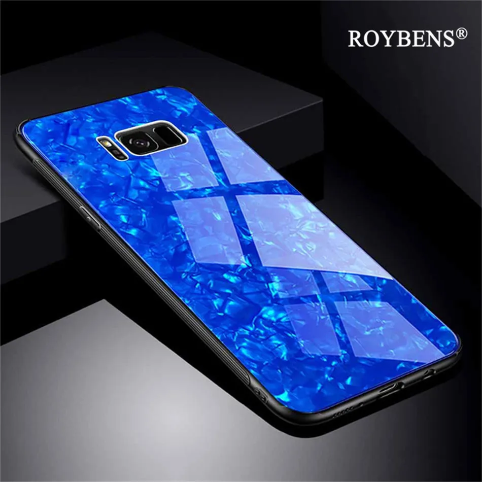 Tempered Glass Phone Case For Samsung Galaxy S8 S9 Cover Luxury Marble Shell Note 8 TPU Frame Back Cases Plus |