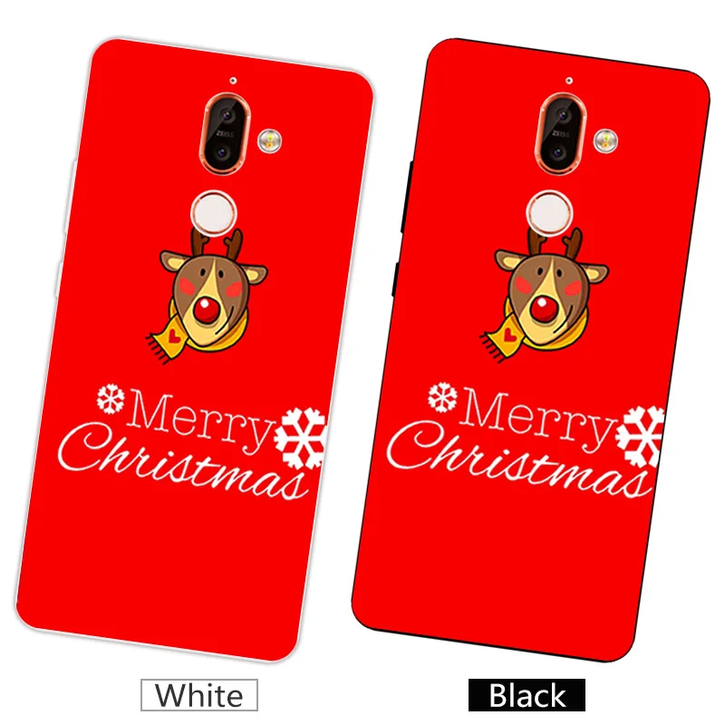 for Nokia 7 Plus 7Plus Clear TPU Back Phone Christmas Night Cover 6.0" Nokia7 7+ Protection Silicone Coque Nokia7+ | Мобильные