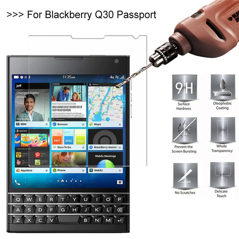 9H 2.5D 0 26 мм Закаленное стекло протектор для Blackberry Q30 экран паспорта закаленное