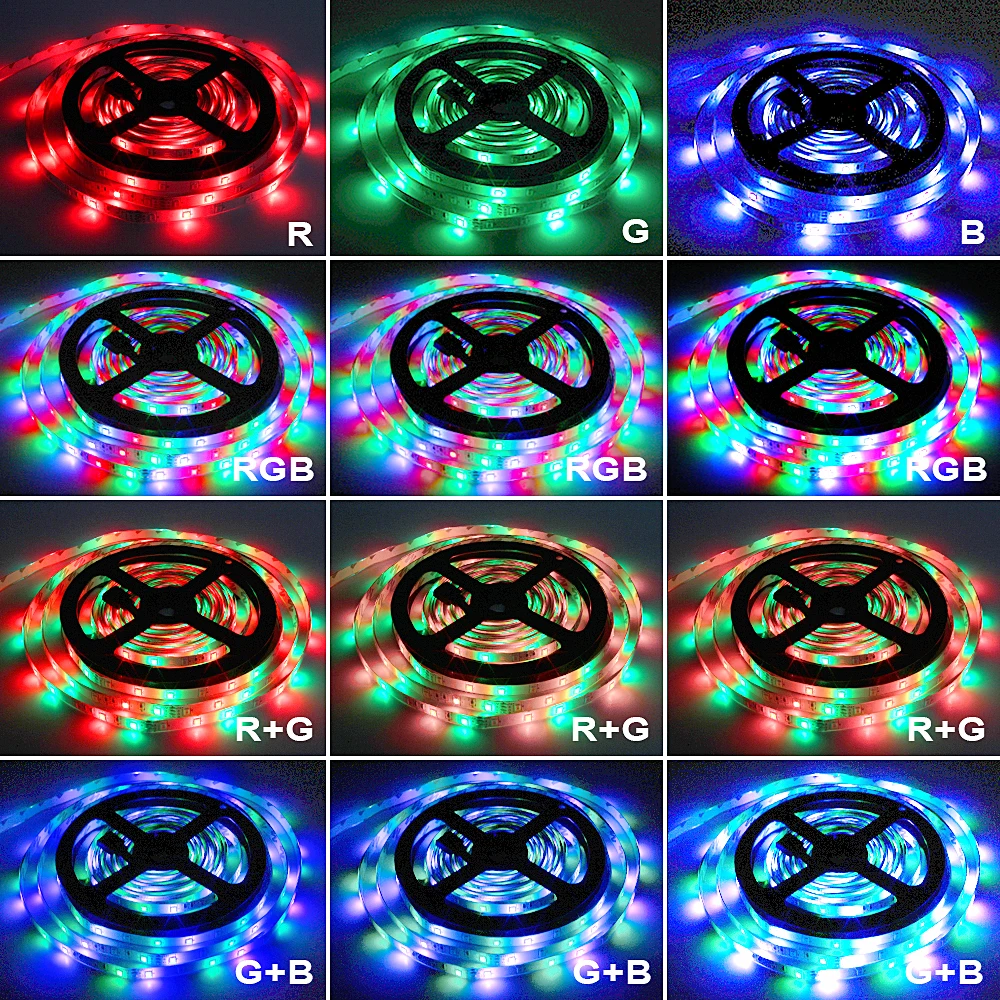 Светодиодные ленты водостойкие SMD 2835 RGB ленточный светильник с Питание DC12V + Wi Fi