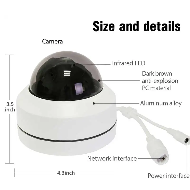 5.0MP POE IP камера Открытый HD водонепроницаемый взрывозащищенный 4X оптический зум