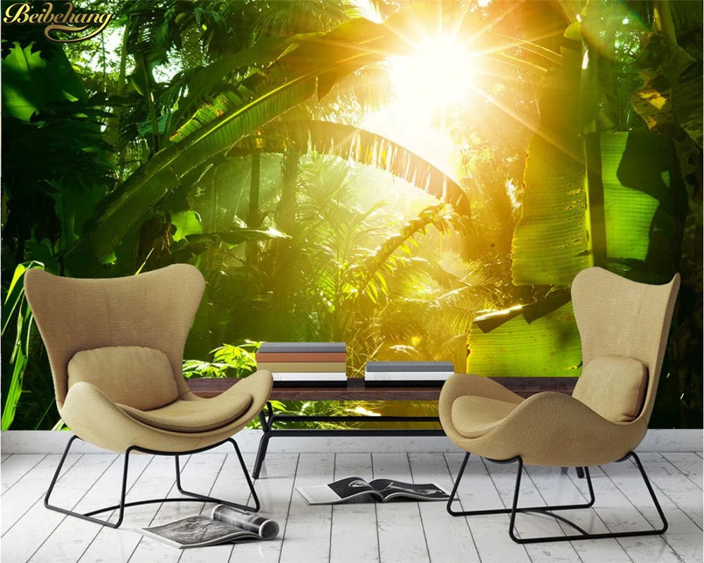 Фотообои на заказ фотообои солнечный зеленый лес ТВ фон обои для стен 3 d|wallpaper for