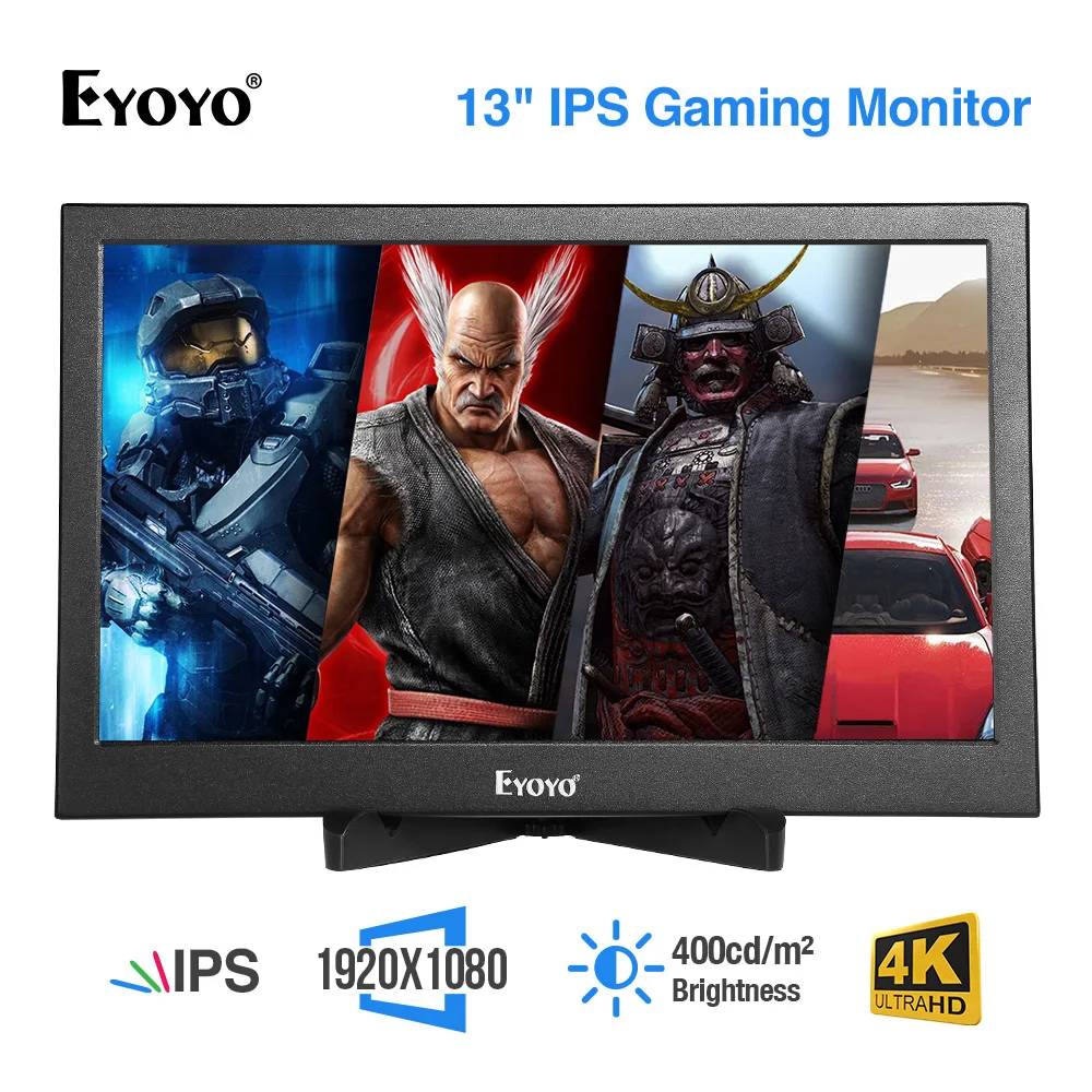 Eyoyo 13 3 &quotips lcd Мини Компьютерный ТВ дисплей CC tv экран наблюдения безопасности hdmi