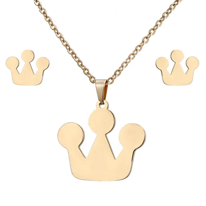 20 видов Нержавеющая сталь комплекты украшений для женщин круглый фианит гипоаллергенный Медь Цепочки и ожерелья/серьги Ювелирные наборы - Окраска металла: 10
