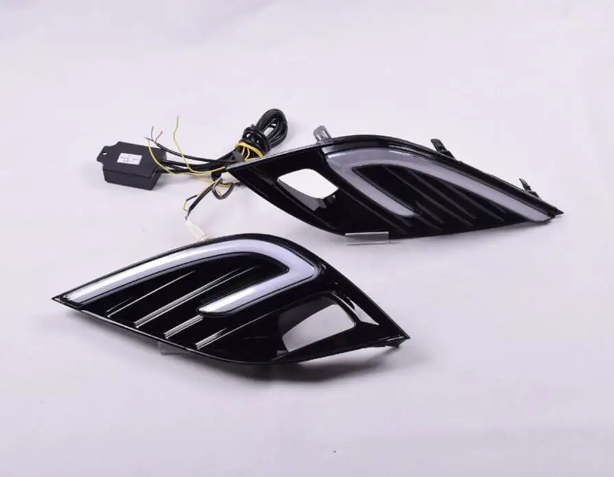 Camry Bumper light car accessories led drl daytime running for fog lamp 2018 2019 with yellow turn signal | Автомобили и