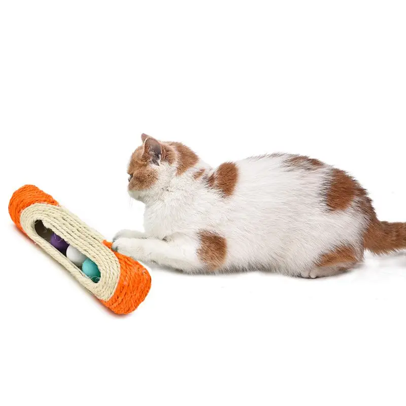Товары для домашних питомцев игрушка котенка Длинные когтеточки мячик сизаль