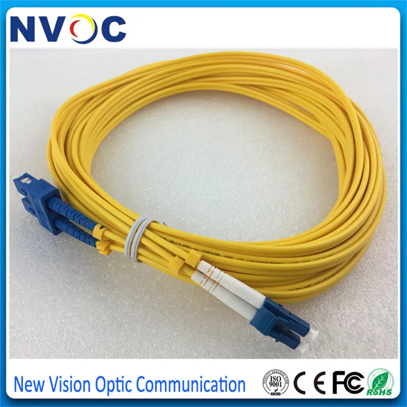 10 шт./пакет 10M SM DX SC/UPC LC/UPC оптоволоконный патч корд Одномодовый Дуплекс ПВХ