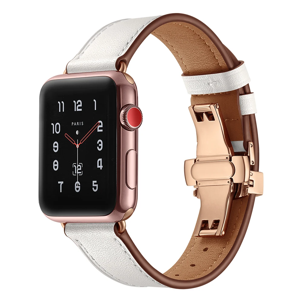 Новый роскошный браслет с застежкой &quotБабочка&quot для Apple Watch ремешок 38 мм 42 из