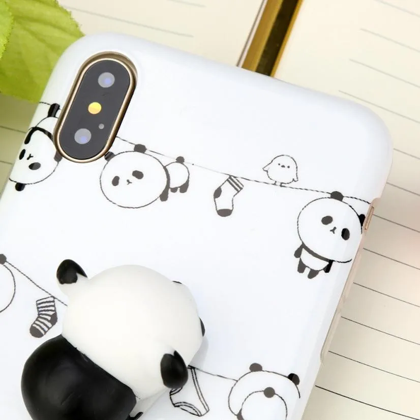 2018 New Squishy 3D Cute Toy Soft Silicone Back Case Cover For iPhone X |