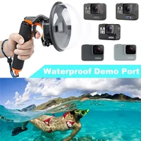 go pro hero7 hero5 diving mask waterproof dome port for gopro hero 5 hero6 hero7 lens dome waterproof case camera accessories