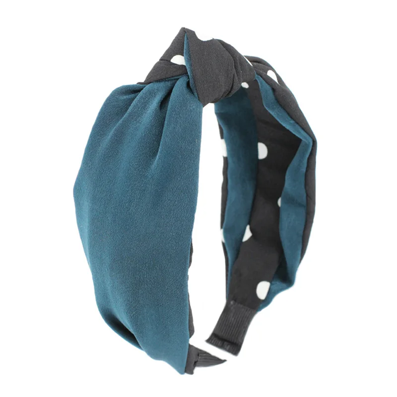 Повязка на голову женская с узлом в центре модный тканевый ободок стиле пэчворк