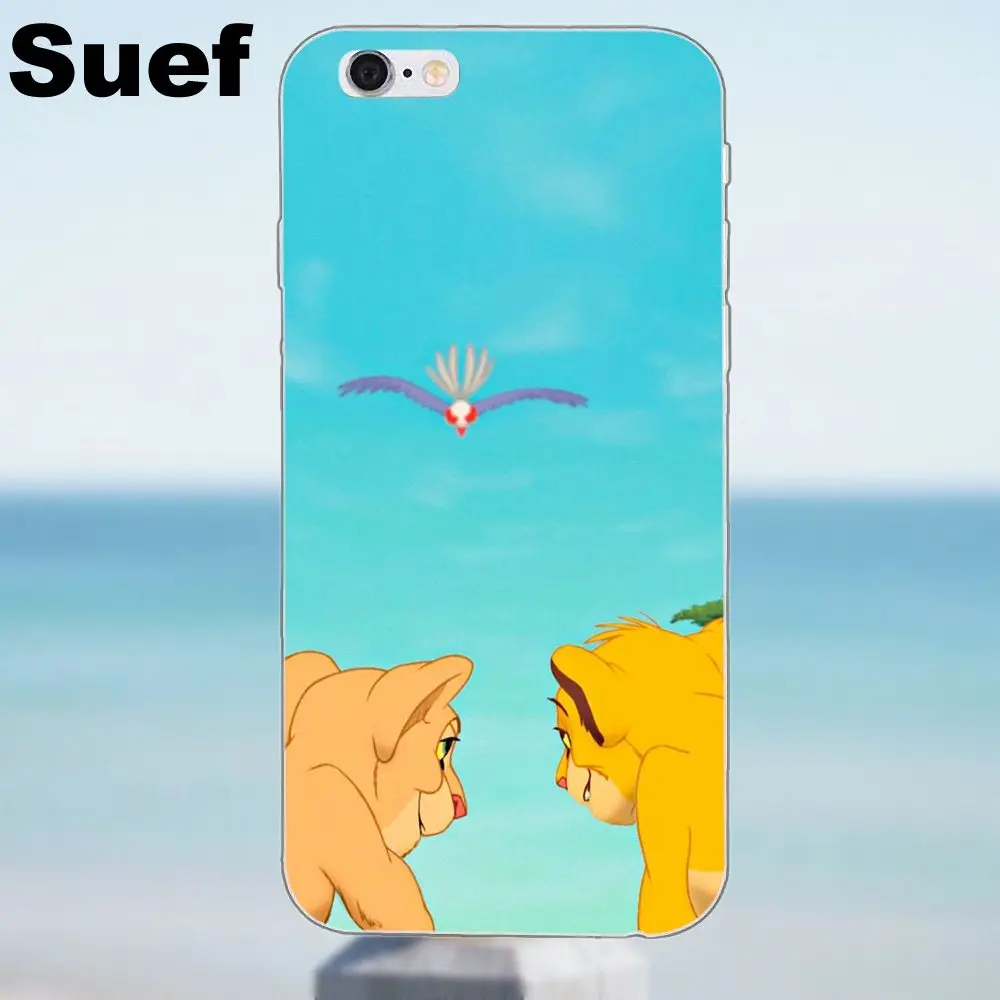 Suef лев Король Симба и Нала любовник для iPhone X 4 4S 5 5S 5C SE 6 6S 7 8 Plus Samsung Galaxy A3 A5 J1 J3 J5 J7 2016