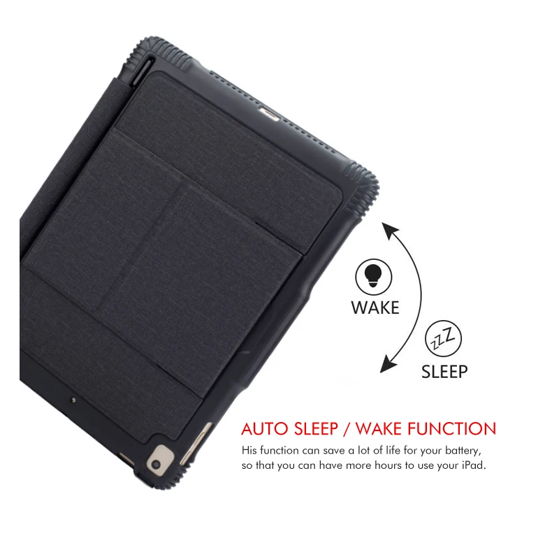 [Новинка] Bluetooth клавиатура чехол для нового iPad/iPad Pro/Air 2 9,7 дюймов, все-в-одном дизайн кожаный чехол Премиум+ беспроводная клавиатура