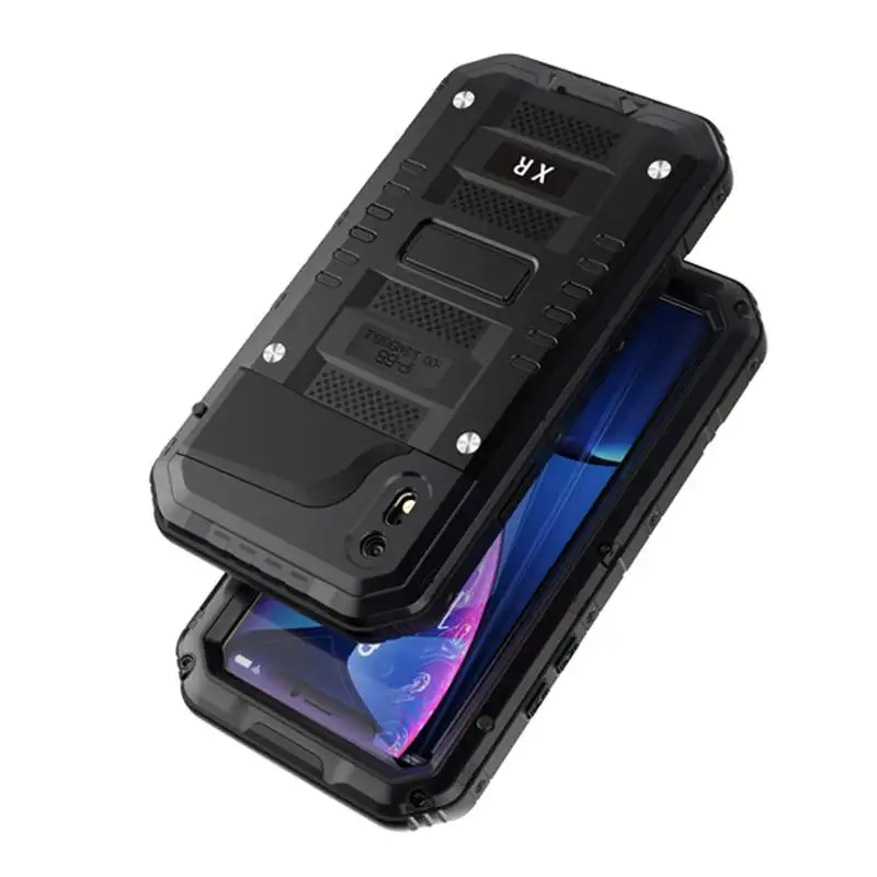 black Ударопрочный силиконовый чехол для телефона Heavey Duty чехол для iphone 7 8 6s 6 s plus для iphone XR XS Max X 10 iphone 6s 6 8 7 с полным покрытием - Цвет: black