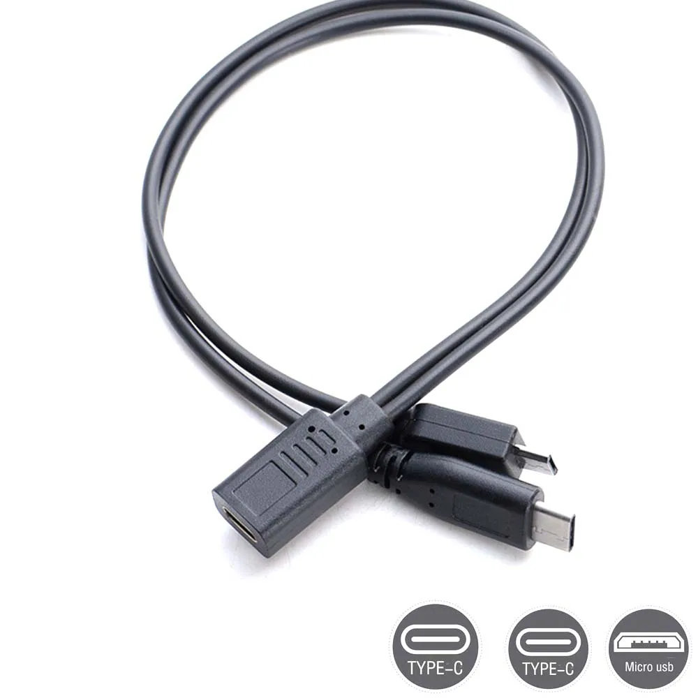 Разветвитель Кабеля-Удлинителя usb 3 1 Type C мама-Micro + c папа | Электроника