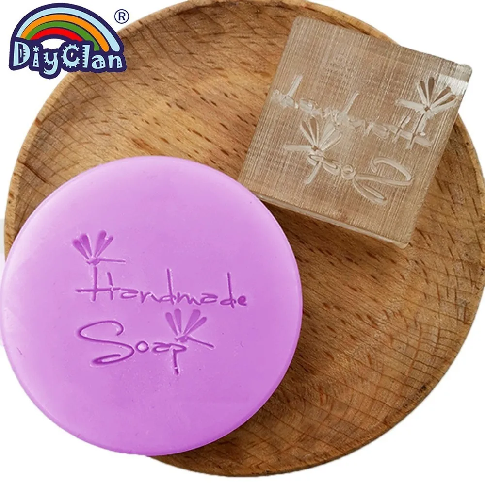 Transparent Soap Stamp For DIY Handmade Making Custom Patterns With Handle Z0125SZ | Дом и сад
