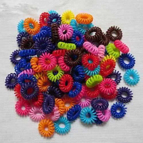 

5PCS Telephone Elastic Hair Bands Transparent Wire Silicone Rubber Bands Spring Gum For Hair Ties Hairband Hair Accessories
