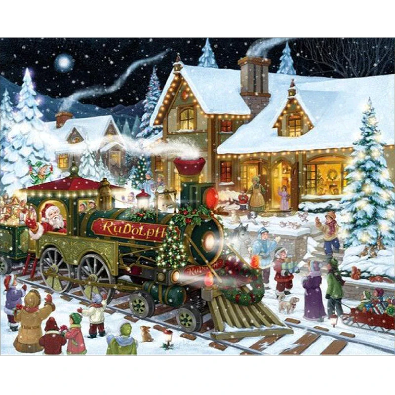 5D Full Square diy hand made diamond embroidery mosaic painting kits wall cross sticker Christmas picture home Decor | Дом и сад