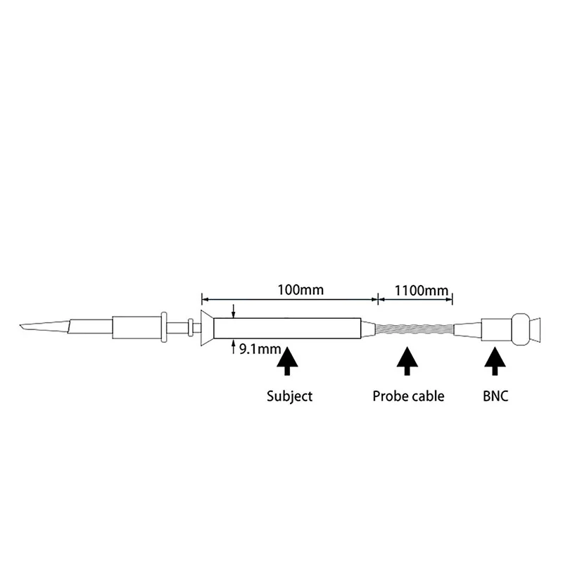 Cleqee 2 шт. P6100 осциллограф зонд BNC защитный колпачок DC-100MHz прицел клип тестовый зонд 100 МГц для Tektronix hp X1/X10 Sonda