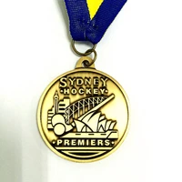 custom gold medal with custom logo for sport events with stock medal ribbon as award medal 60mm diameter 300pcs