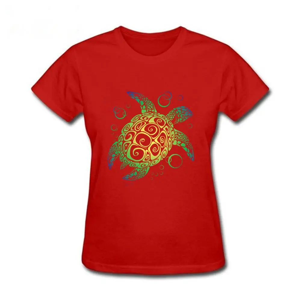 

2019 Summer women Fashion Ocean Sea Turtle Printed T-Shirt Short Sleeve Popular Design Tops Novelty lady Tee