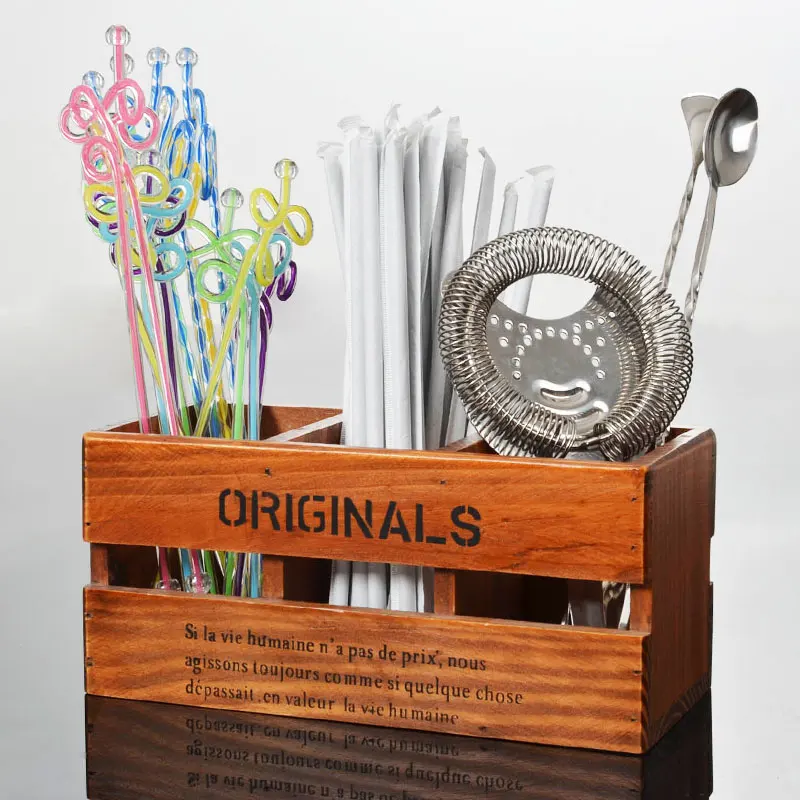 

Bar Storage Box Decorative Box Multi - purpose Desktop Simple Bar Supplies Storage Boxes